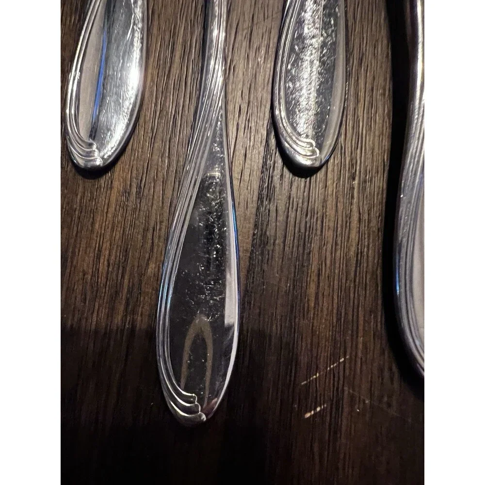 8 soup spoons Oneida Camber Cresta Windswept Scroll Flatware silverware 7